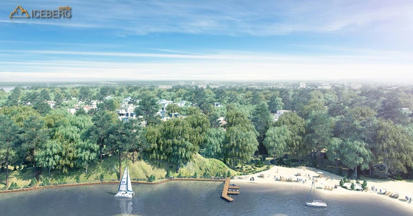 3d визуализация малоэтажной жилой застройки