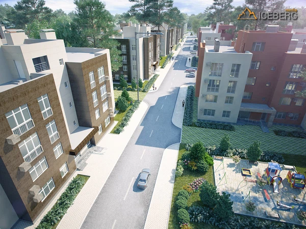 3d визуализация малоэтажной жилой застройки с визуализацией интерьера