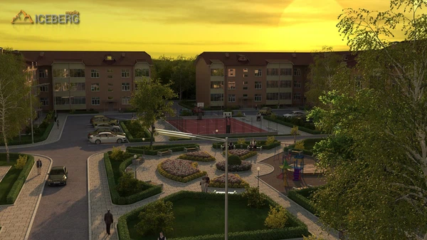 3D визуализация проекта застройки