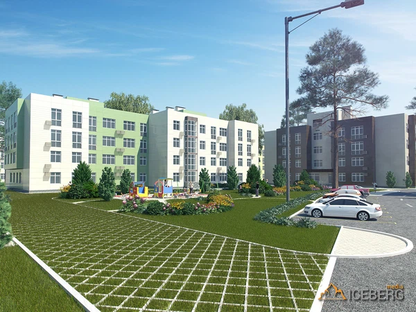 3d визуализация малоэтажной жилой застройки с визуализацией интерьера