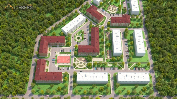 3D визуализация проекта застройки