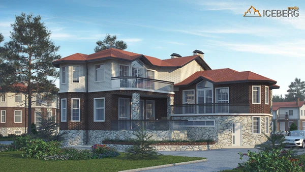 3d визуализация коттеджного поселка "Шервудский Лес"