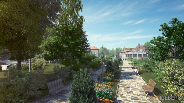 3d визуализация коттеджного поселка "Шервудский Лес"