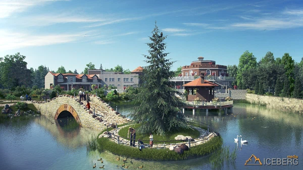 3d визуализация коттеджного поселка "Шервудский Лес"