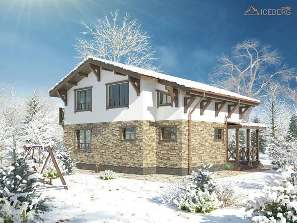 Фотореалистичная 3d визуализация проекта загородного дома