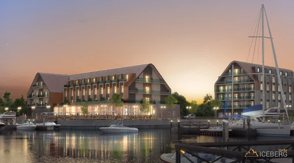 3d визуализация яхт-клуба