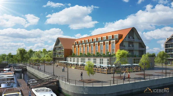 3d визуализация яхт-клуба