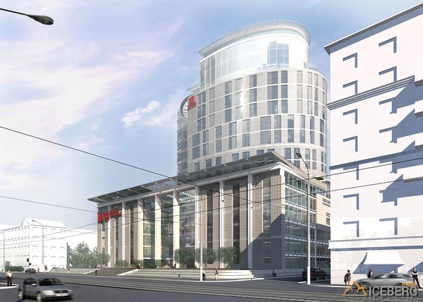 3d визуализация экстерьера здания Московского индустриального Банка