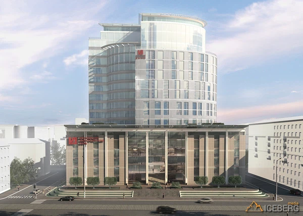 3d визуализация экстерьера здания Московского индустриального Банка