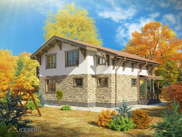 Фотореалистичная 3d визуализация дома