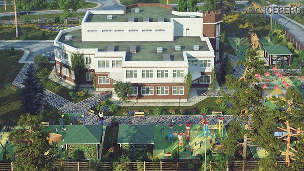 3d визуализация Детского Сада