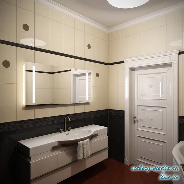 Дизайн проект 3-х комнатной квартиры  в современном стиле с 3д визуализацией