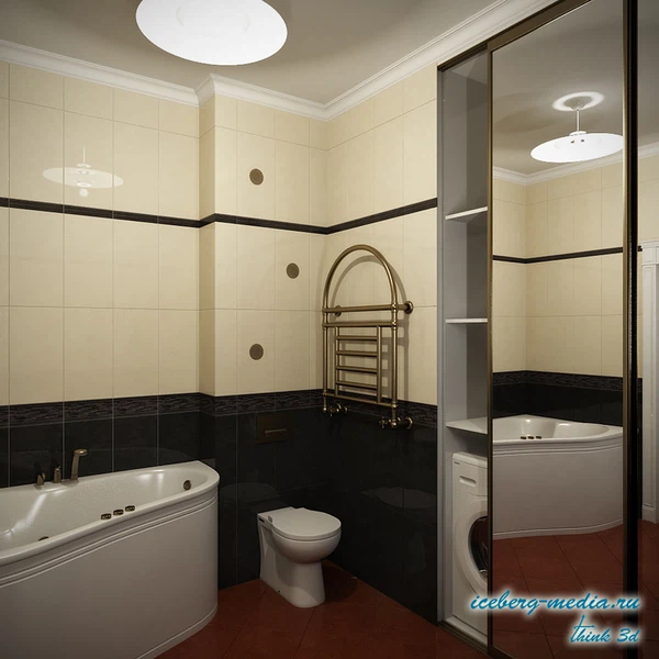 Дизайн проект 3-х комнатной квартиры  в современном стиле с 3д визуализацией