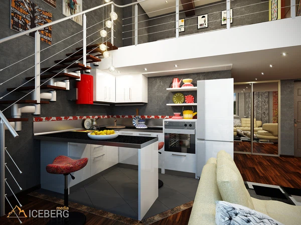 Дизайн проект квартиры в стиле Лофт