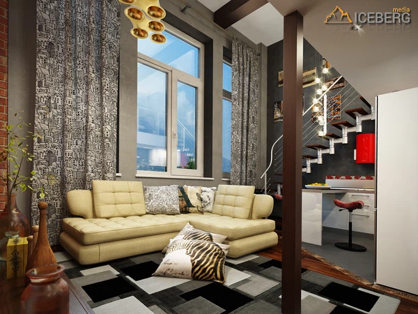 Дизайн проект квартиры в стиле Лофт