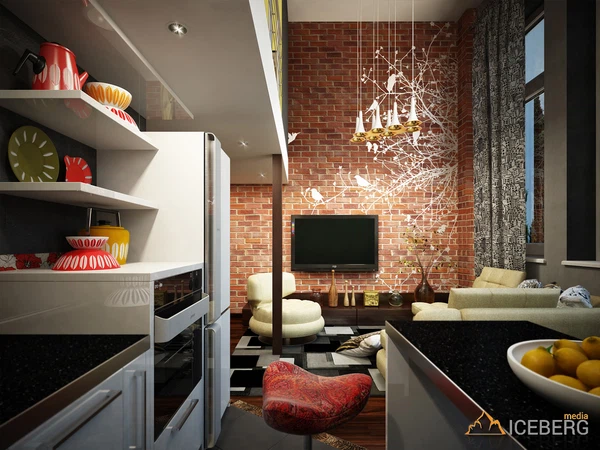 Дизайн проект квартиры в стиле Лофт