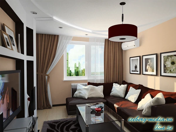 Дизайн  4-х комнатной квартиры  в современном стиле с 3д визуализацией интерьера