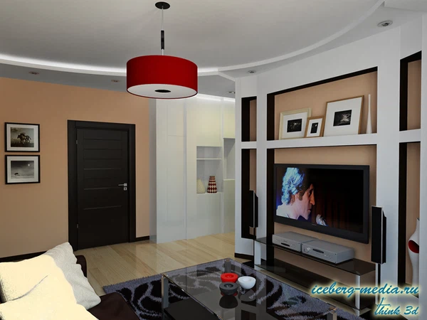 Дизайн  4-х комнатной квартиры  в современном стиле с 3д визуализацией интерьера