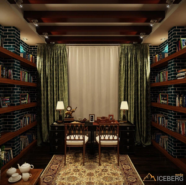 Дизайн проект интерьера комнаты коттеджа