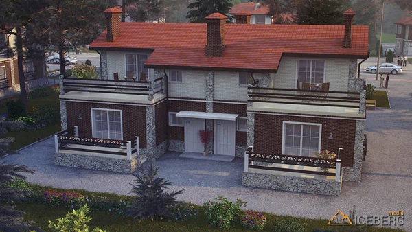 3d визуализация коттеджного поселка "Шервудский Лес"