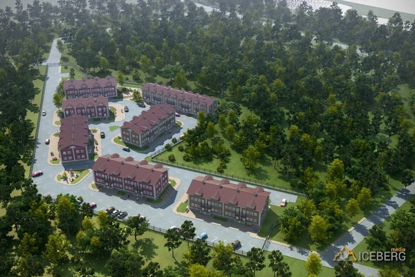 3d визуализация таунхауса