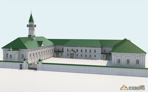 3d моделирование и визуализация экстерьера здания Казанской соборной мечети