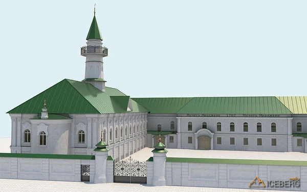 3d моделирование и визуализация экстерьера здания Казанской соборной мечети
