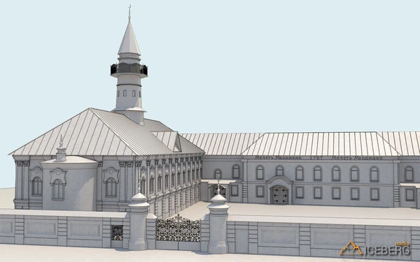 3d моделирование и визуализация экстерьера здания Казанской соборной мечети