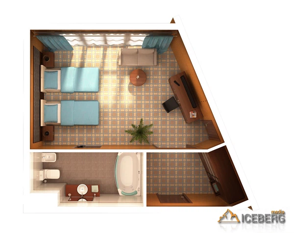 3d визуализация плана этажа