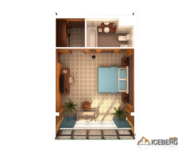 3d визуализация плана отеля