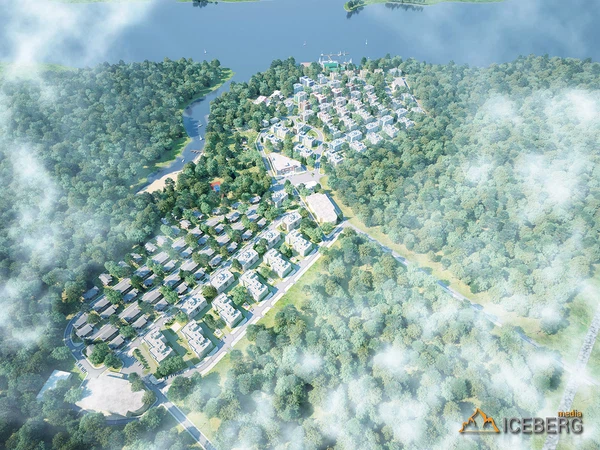 3d визуализация малоэтажной жилой застройки