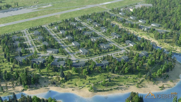 3d визуализация проекта международного аэропорта АОН "Волоколамск".