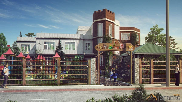 3d визуализация проекта Детского Сада