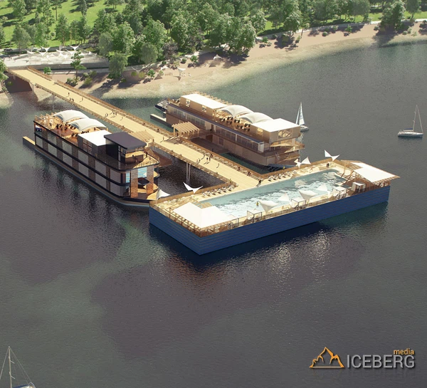 3d экстерьер ресторана для презентации