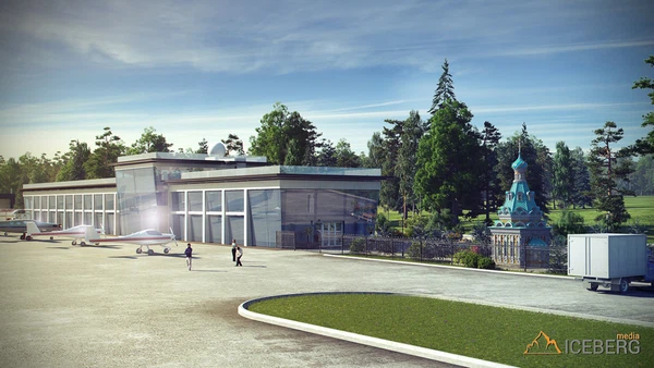 3d визуализация проекта международного аэропорта АОН "Волоколамск".