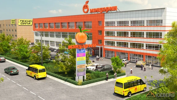 3d модель с оформлением фасада