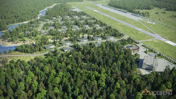 3d визуализация проекта международного аэропорта АОН "Волоколамск".