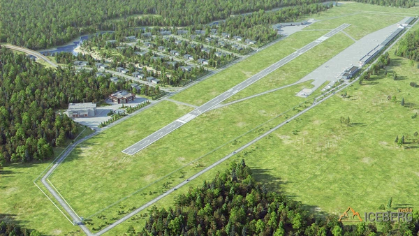 3d визуализация проекта международного аэропорта АОН "Волоколамск". Взлетная полоса