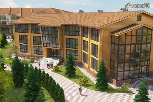 Отель LES Art Resort 3d визуализация