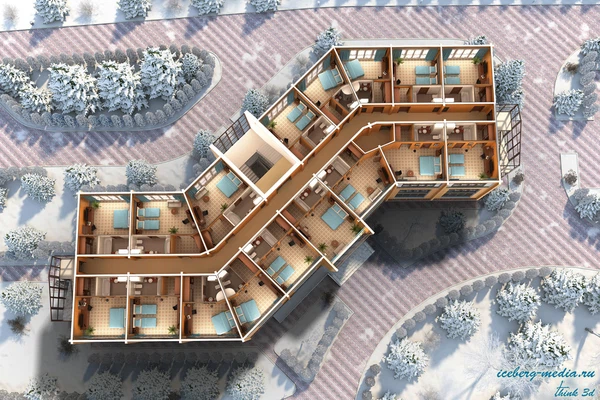 поэтажные разрезы зданий