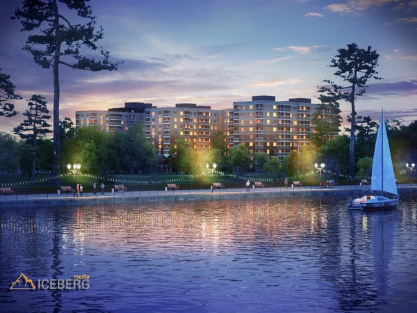 3d визуализация 9-ти этажного многоквартирного дома