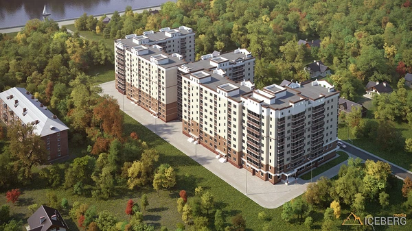 3d визуализация  многоквартирного дома